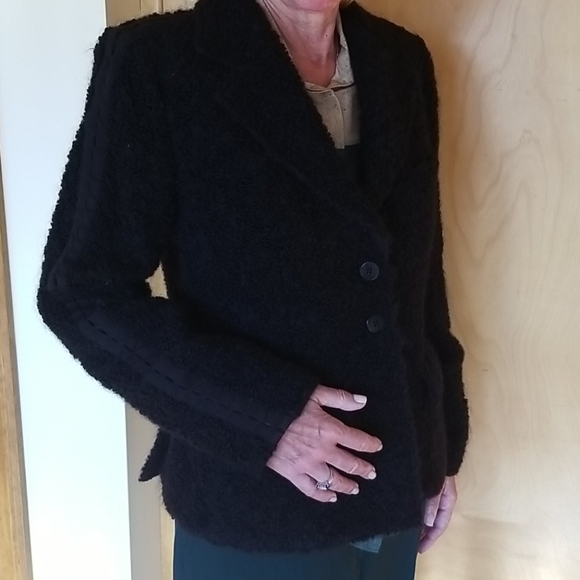 🎉💥HP🎊 NWT Armani Collezioni Black Boucle Jacket - Picture 9 of 10